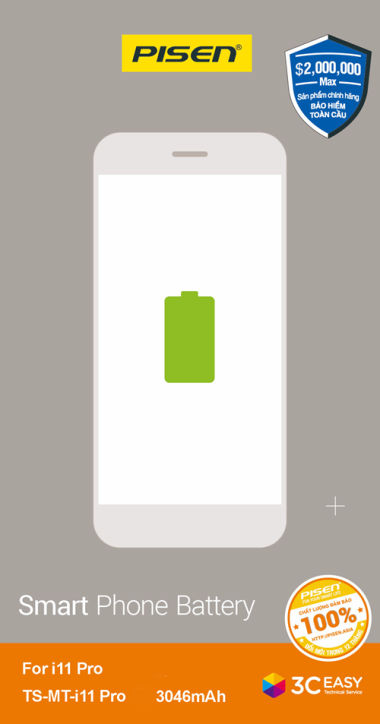 Thay Pin Pisen iPhone 11 Pro